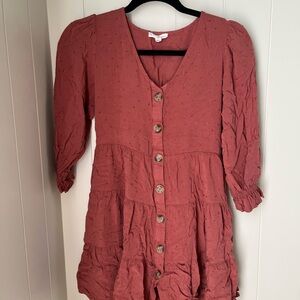 Women's Mini Dress in Rust by [Brand]